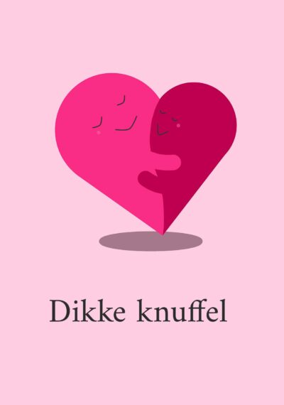 dikke knuffel kaart