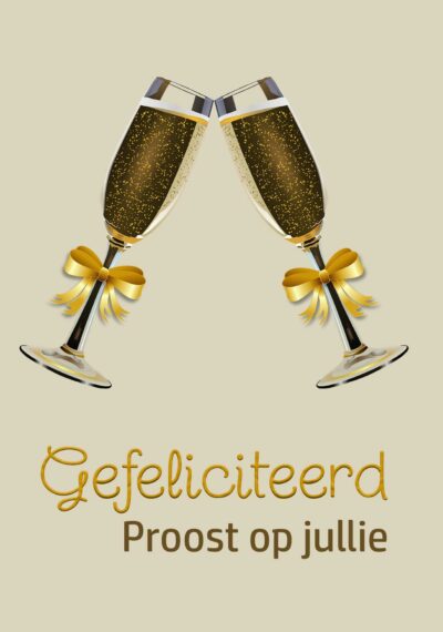 gefeliciteerd proost op jullie kaart