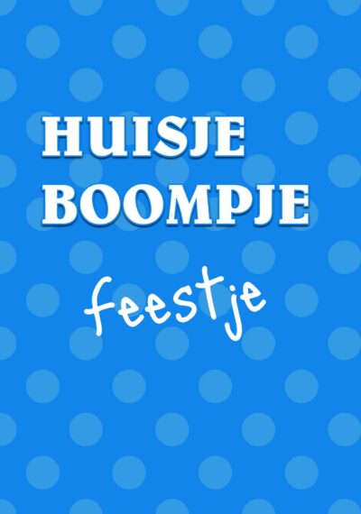 Huisje boompje feestje Kaart