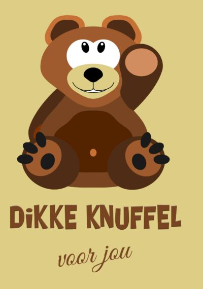 dikke knuffel voor jou kaart