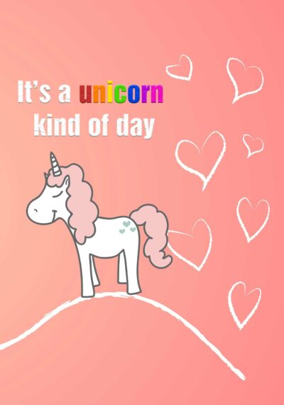 its a unicorn kind of day kaart