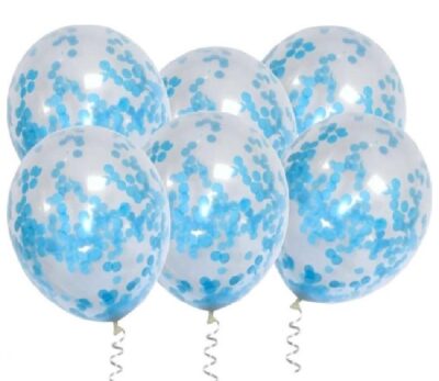 confetti ballon babyblauw