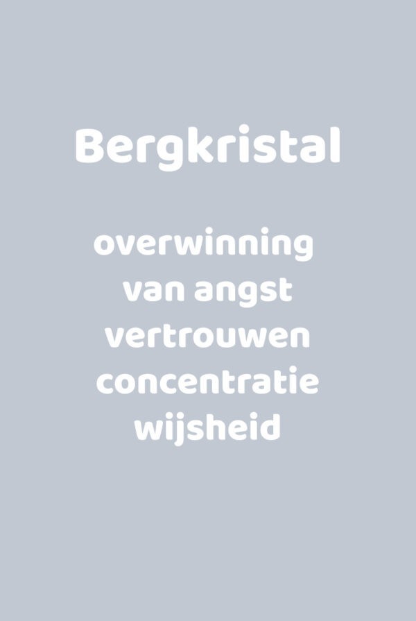 Betekeniskaartje Bergkristal