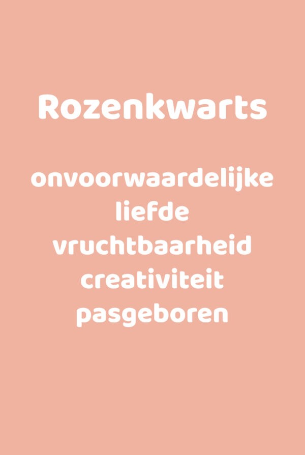 Betekeniskaartje Rozenkwarts