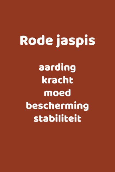 rode jaspis betekeniskaartje