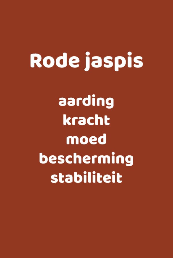 rode jaspis betekeniskaartje