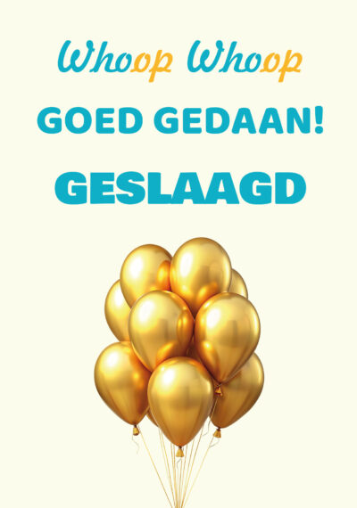 Geslaagd kaart