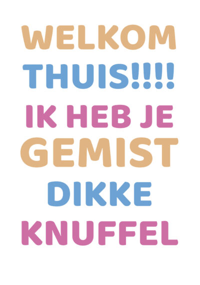 Welkom thuis kaart