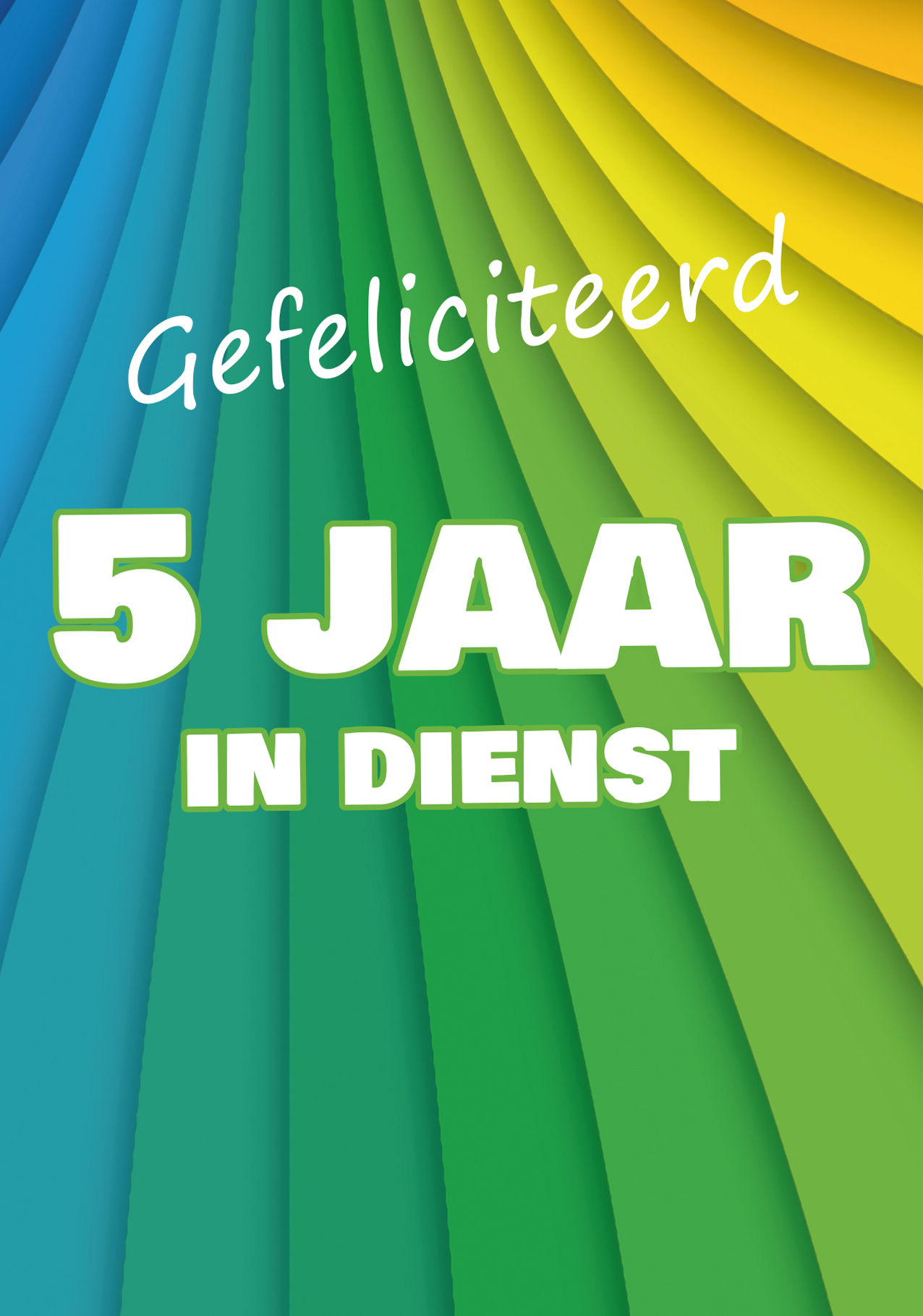 5 jaar in dienst kaart