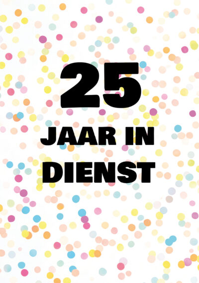 25 jaar in dienst kaart